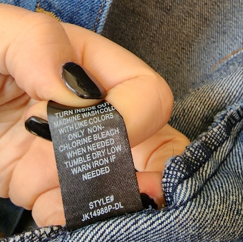 Distressed Jean Jacket Copper Key - Picture 4 of 5